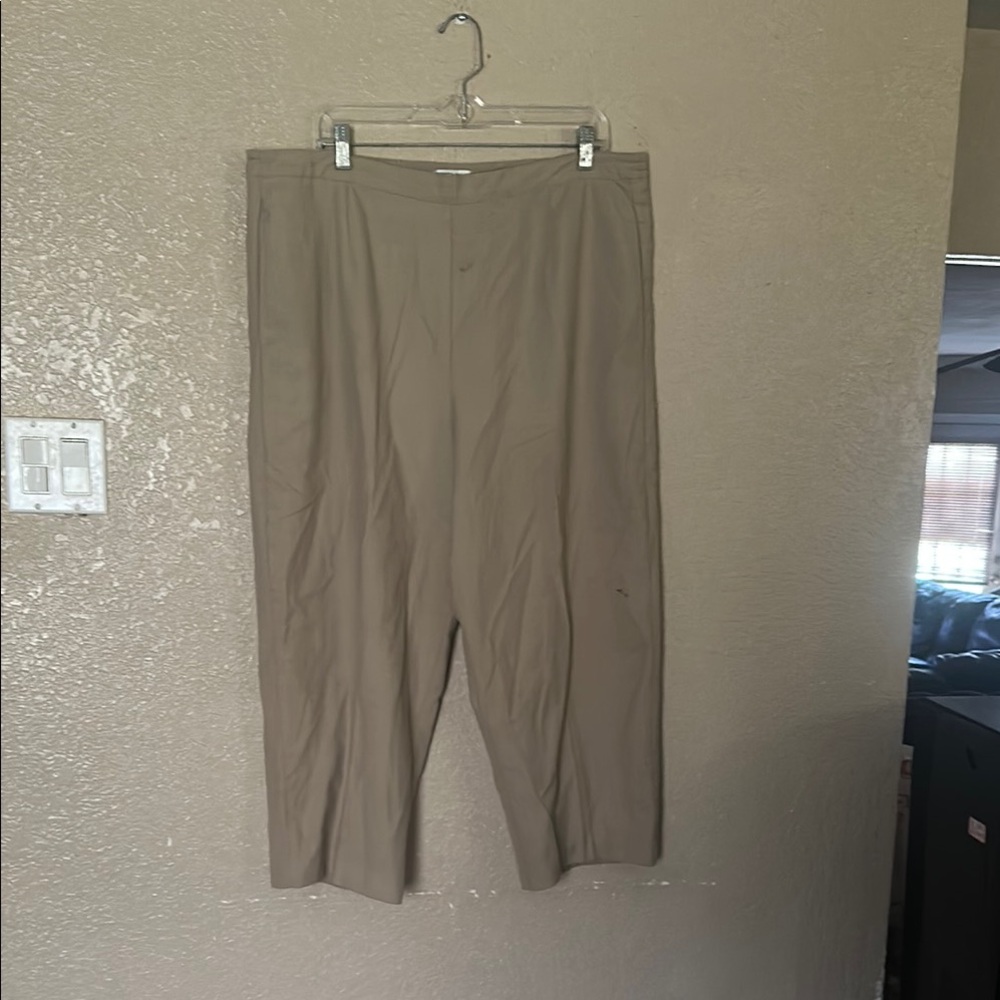 Rebecca Malone Tan Dress Pants Straight-Leg